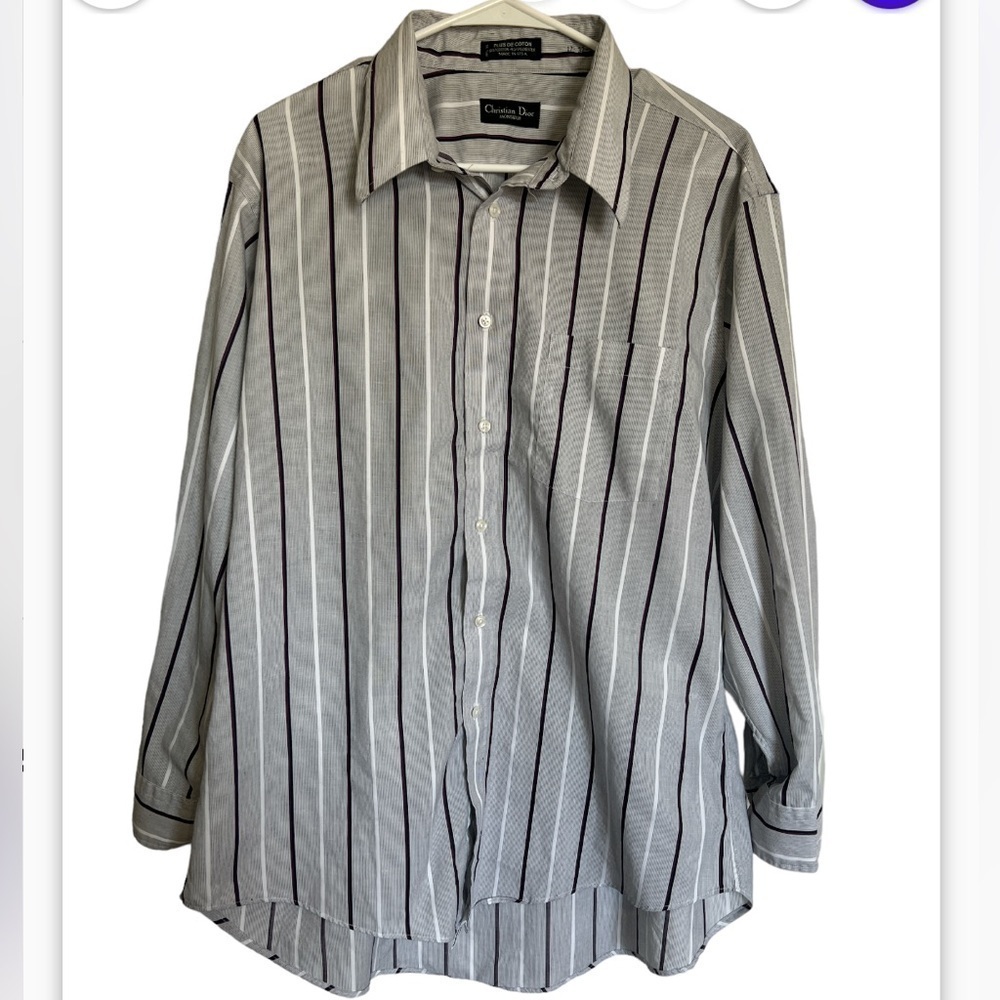 Christian Dior Monsieur Button Down Striped Shirt